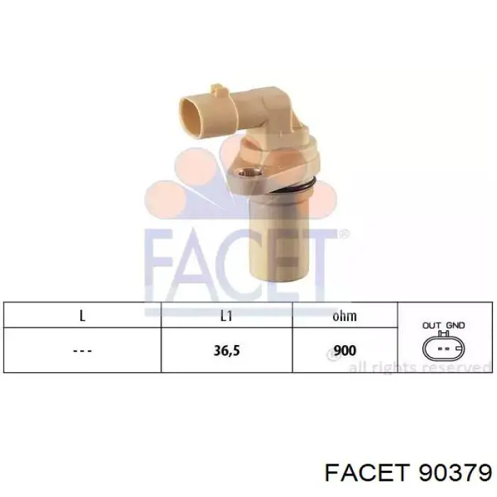 Купити 90379 Facet Датчик положення (оборотів) коленвалу