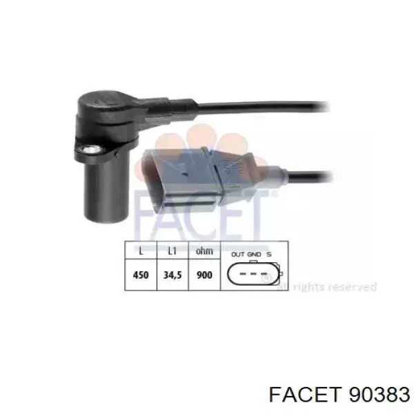 Датчик положення колінвала Facet 90383