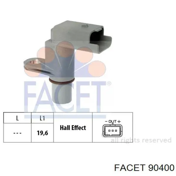 Датчик положення розподільного валу 90400 Facet