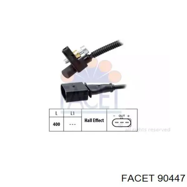 Датчик колінвала 90447 Facet