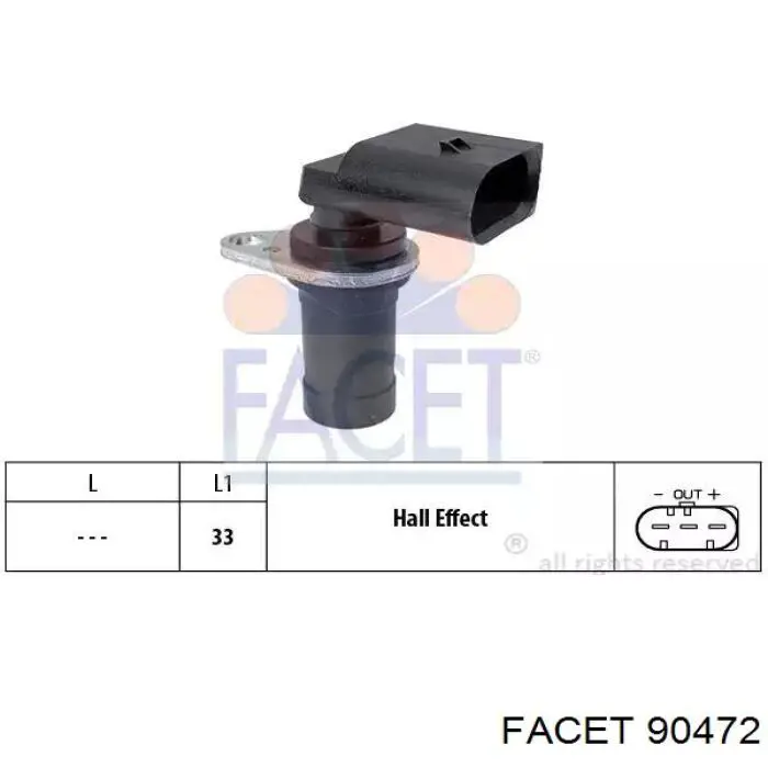 Купити 90472 Facet Датчик положення (оборотів) коленвалу