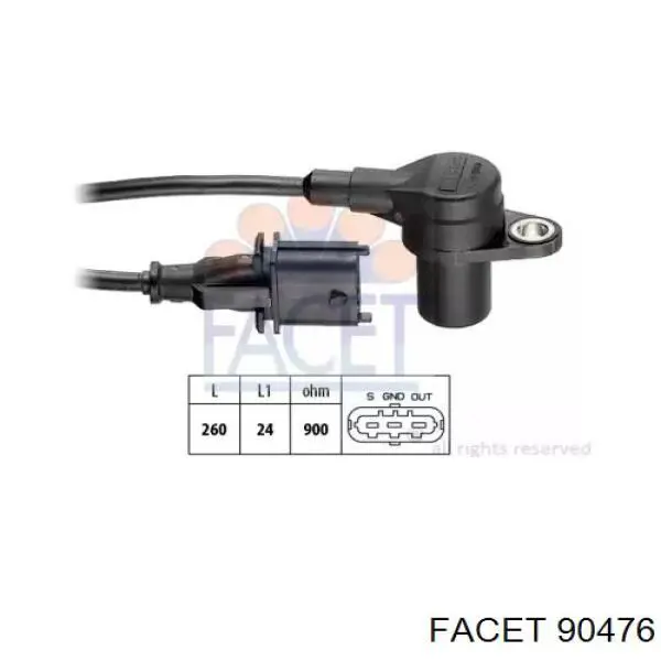 Датчик обертів колінвалу Facet 90476 ціна, від 18.94 USD