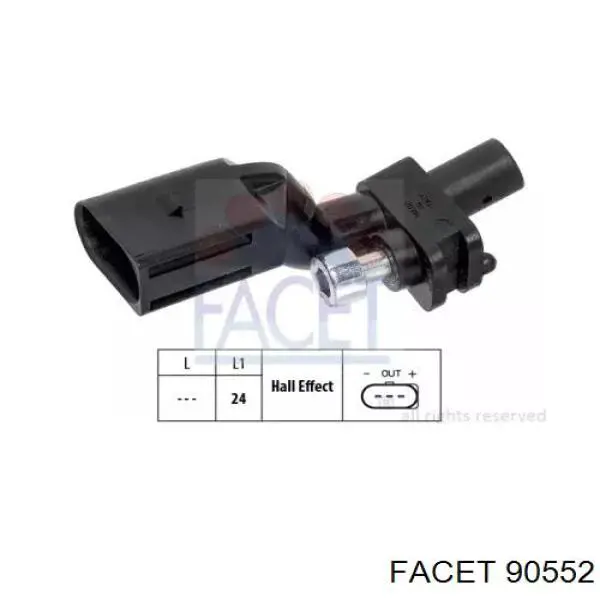 Датчик обертів колінвалу Facet 90552 ціна, від 19.32 USD