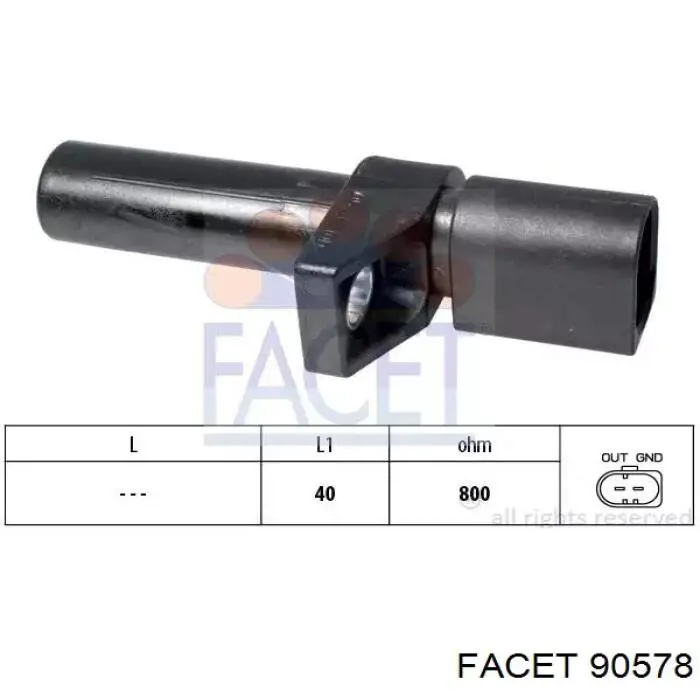 Купити 90578 Facet Датчик положення (оборотів) коленвалу