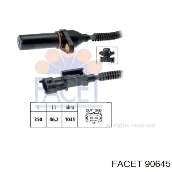 Купити 90645 Facet Датчик положення (оборотів) коленвалу