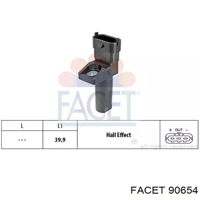 Купити 90654 Facet Датчик положення (оборотів) коленвалу