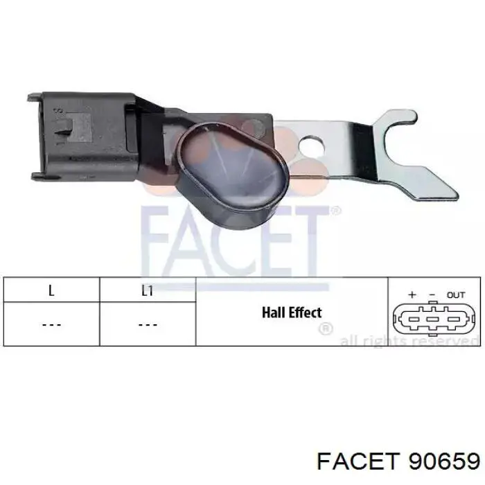 Датчик обертів колінвалу Facet 90659 ціна, від 14.92 USD