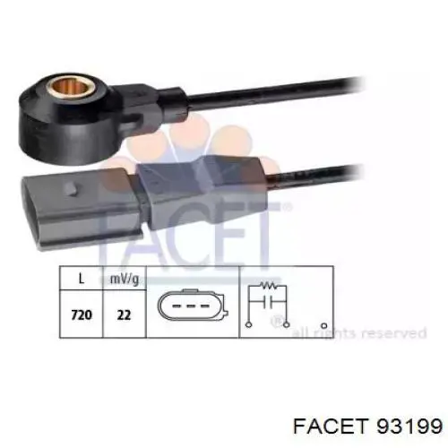 Датчик детонації Facet 93199 ціна, від 23.75 USD