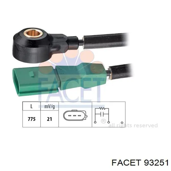 93251 Facet Датчик детонації
