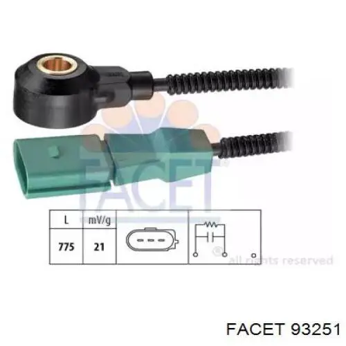 Датчик детонації Facet 93251 ціна, від 35.15 USD
