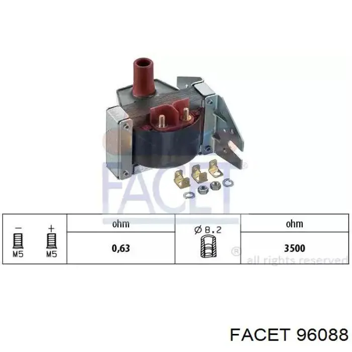 96088 Facet Котушка запалювання