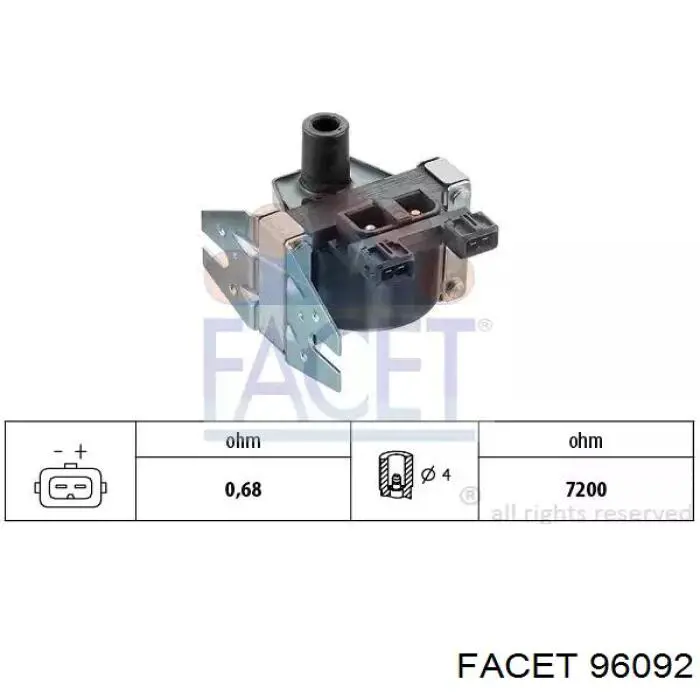 Купити 96092 Facet Котушка запалювання