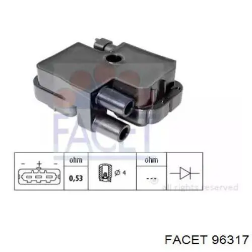 Котушка запалювання 96317 Facet