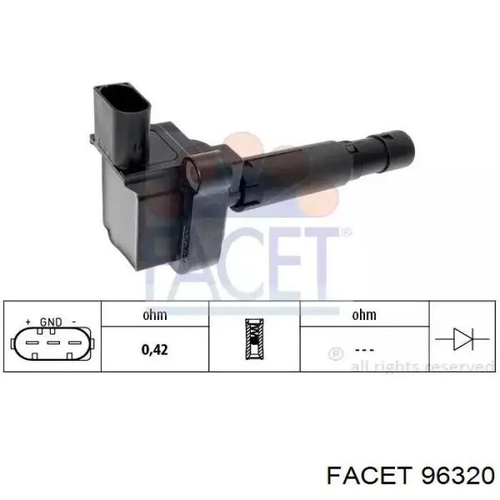 Купити 96320 Facet Котушка запалювання