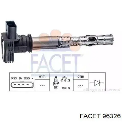 Котушка запалювання 96326 Facet