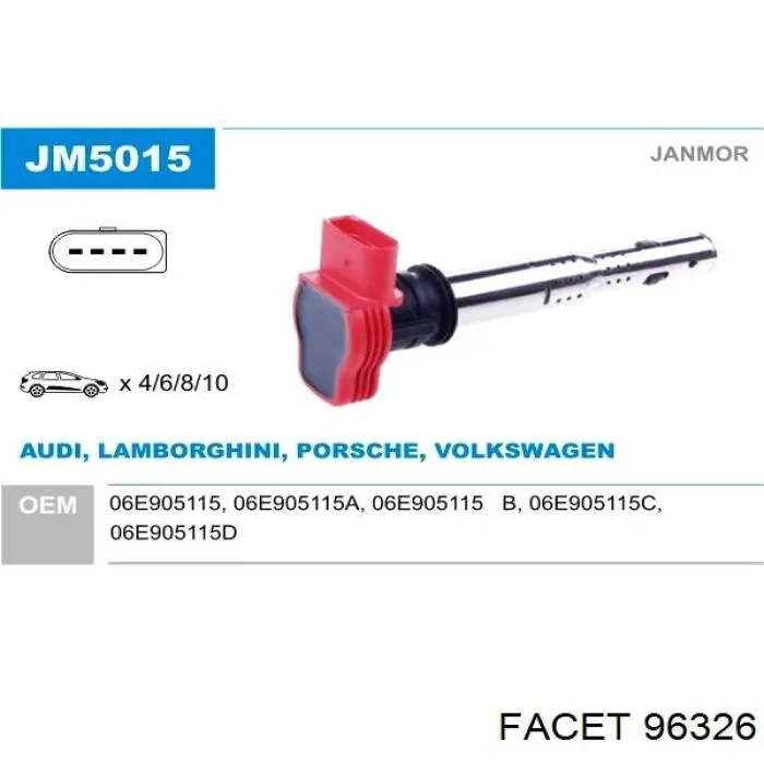 Купити 96326 Facet Котушка запалювання