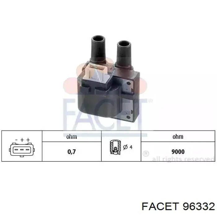 Котушка запалювання 96332 Facet