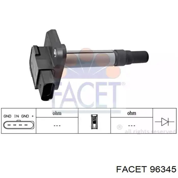 Купити 96345 Facet Котушка запалювання