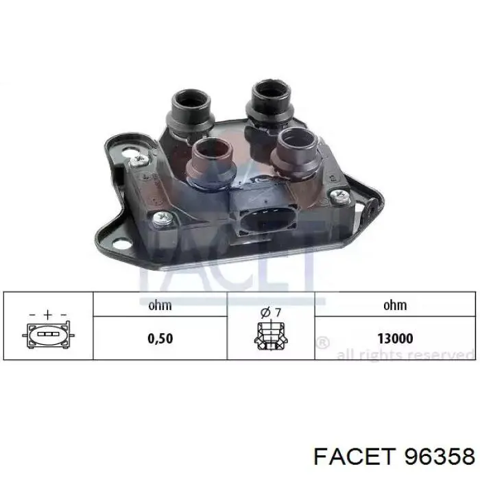 Котушка запалювання 96358 Facet