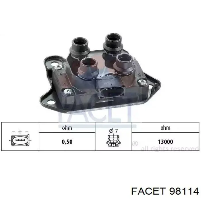 Котушка запалювання Facet 98114 ціна, від 27.51 USD