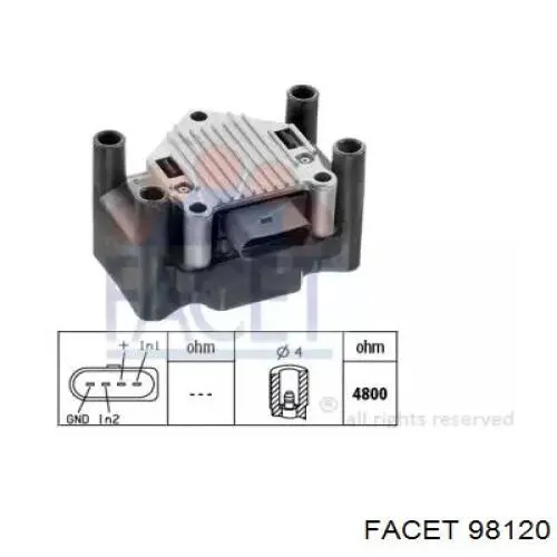 Котушка запалювання Facet 98120 ціна, від 41.99 USD