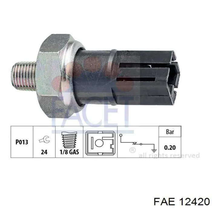 Манометри (показник тиску масла) FAE 12420 ціна, від 3.98 USD