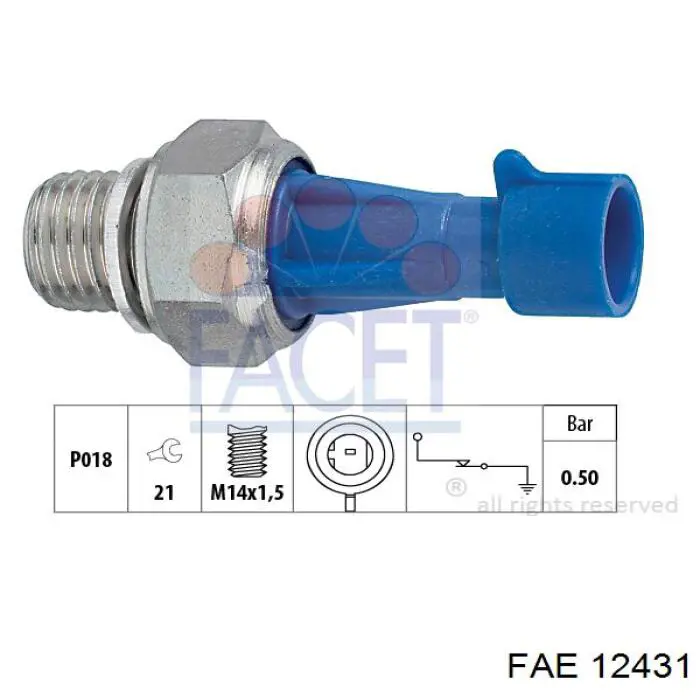 Датчик тиску масла двигуна Fiat/Alfa/Lancia 46472027
