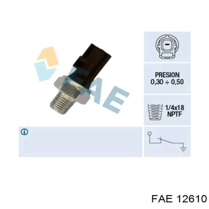 Манометри (показник тиску масла) FAE 12610 ціна, від 3.74 USD