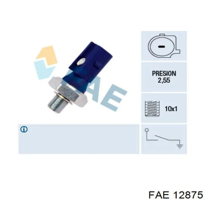 Купити 12875 FAE Датчик тиску масла