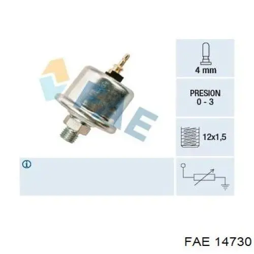 Датчик тиску масла 14730 FAE