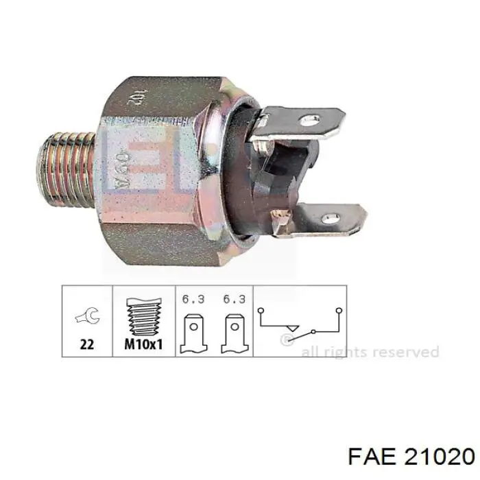 Кнопка стоп-сигналу FAE 21020 ціна, від 6.65 USD
