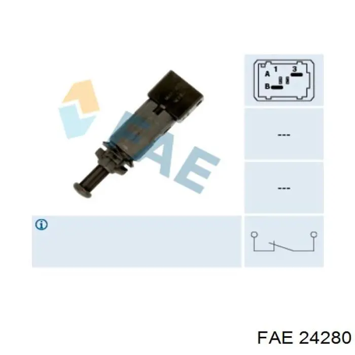 Купити 24280 FAE Датчик педалі гальма