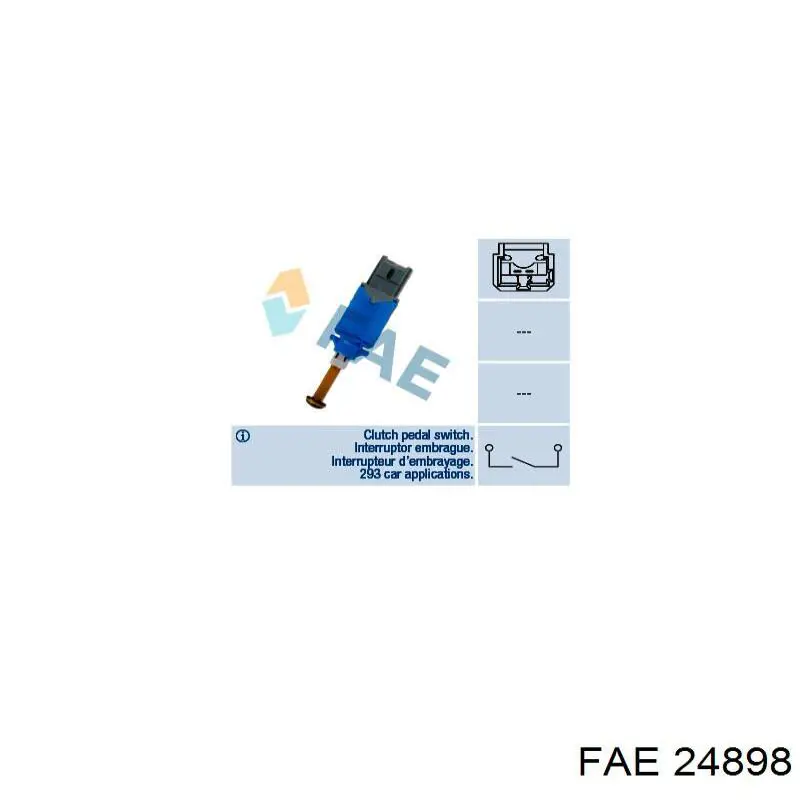 Купити 24898 FAE Датчик педалі гальма
