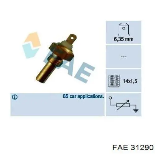Купити 31290 FAE Датчик температури охолоджуючої рідини