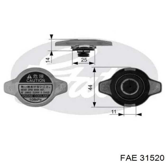 Купити 31520 FAE Датчик температури охолоджуючої рідини