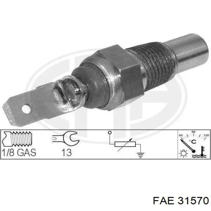 Термодатчик охолоджуючої рідини FAE 31570 ціна, від 4.63 USD