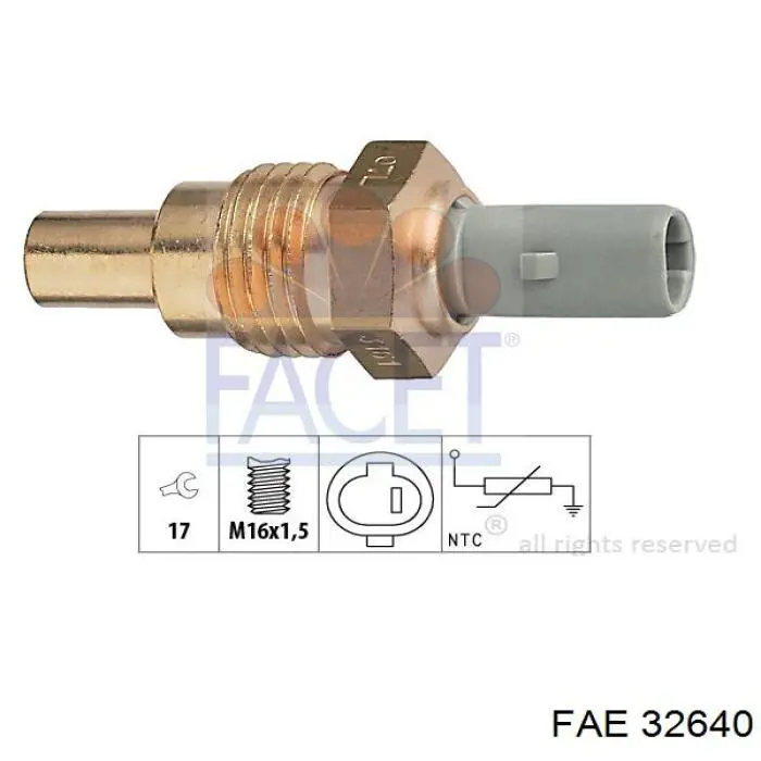 Купити 32640 FAE Датчик температури охолоджуючої рідини