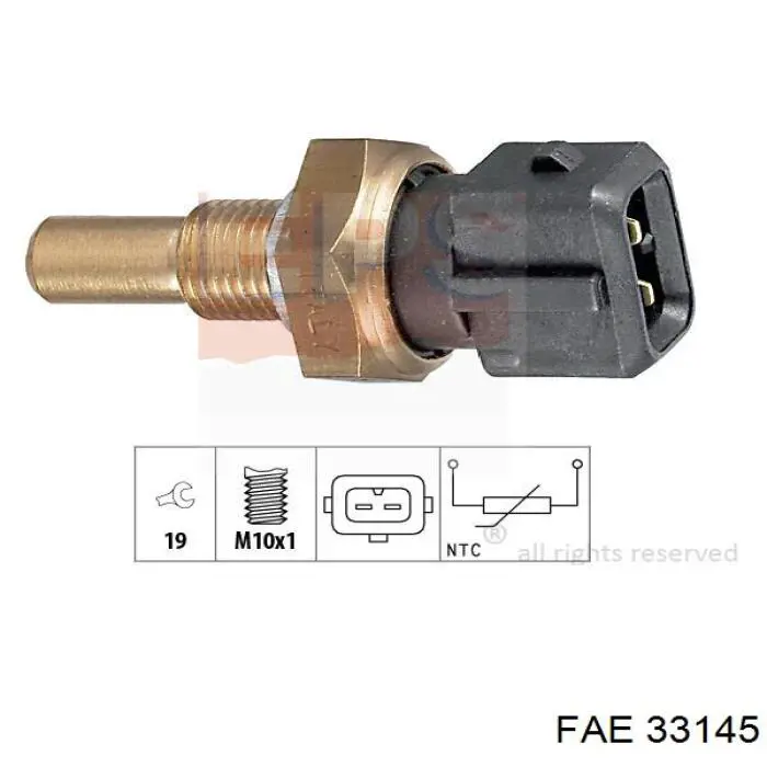Купити 33145 FAE Датчик температури масла двигуна