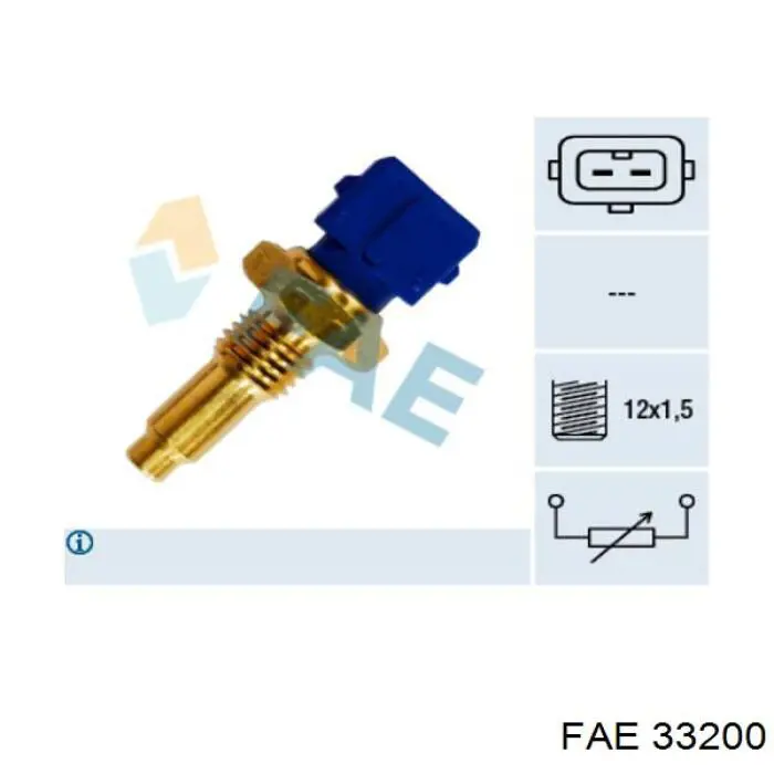 Купити 33200 FAE Датчик температури охолоджуючої рідини