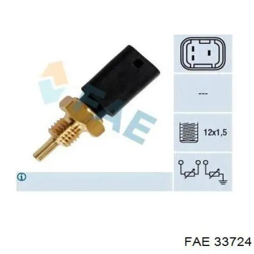 Купити 33724 FAE Датчик температури охолоджуючої рідини
