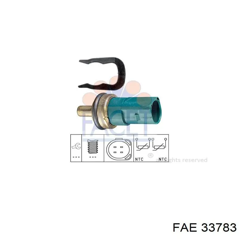 Термодатчик охолоджуючої рідини FAE 33783 ціна, від 5.68 USD