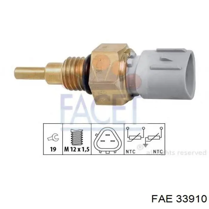 Датчик температури радіатора FAE 33910 ціна, від 11.30 USD