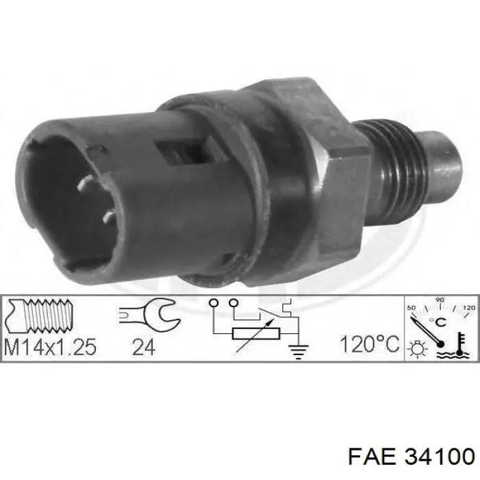 Термодатчик охолоджуючої рідини FAE 34100 ціна, від 14.79 USD