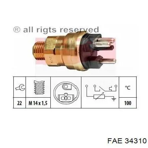 Купити A0065459124 Mercedes Датчик включення вентилятора
