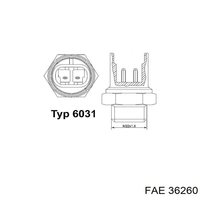 Датчик температури радіатора FAE 36260 ціна, від 6.97 USD