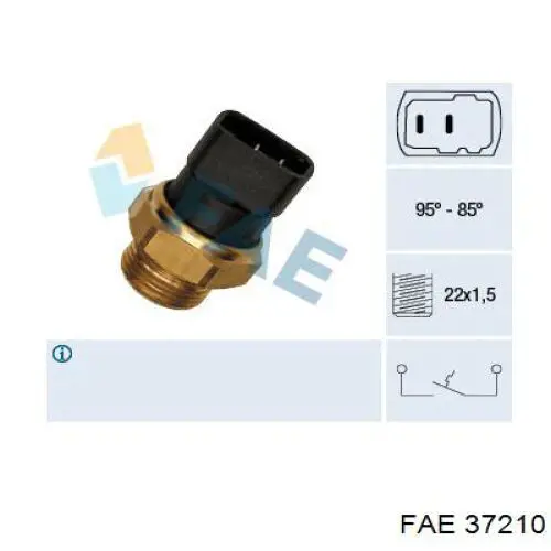 Датчик температури радіатора FAE 37210 ціна, від 7.05 USD