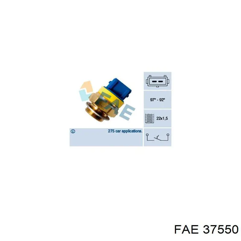 Датчик температури радіатора FAE 37550 ціна, від 15.10 USD