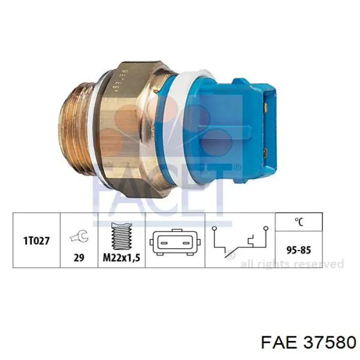 Датчик температури радіатора FAE 37580 ціна, від 8.72 USD