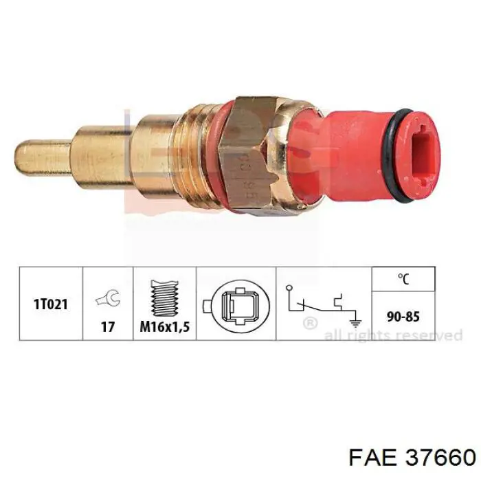 37660 FAE термо-датчик включення вентилятора радіатора