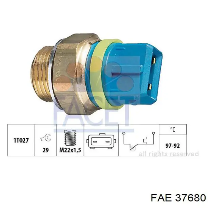 Датчик температури радіатора FAE 37680 ціна, від 9.73 USD